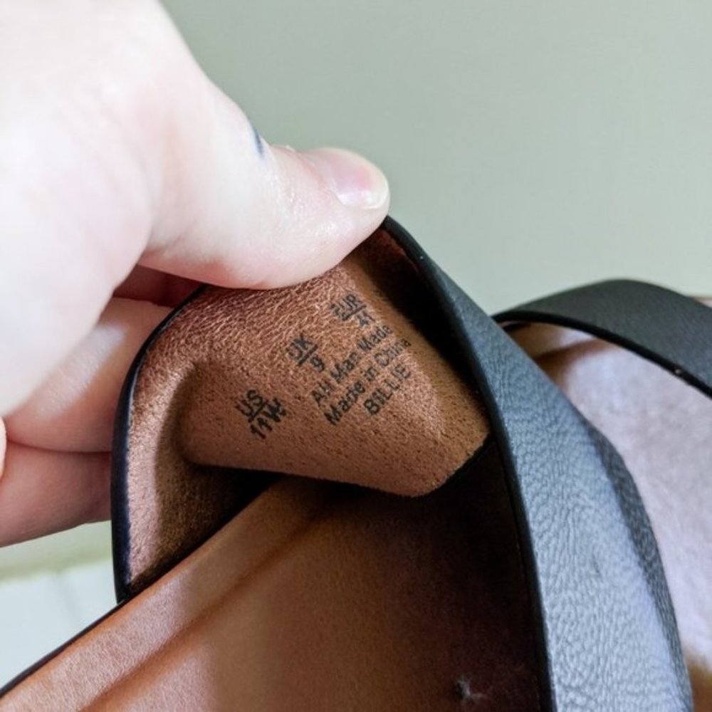 Naturalizer Billie Black Leather Platform Sandal, 11 - Picture 9 of 13